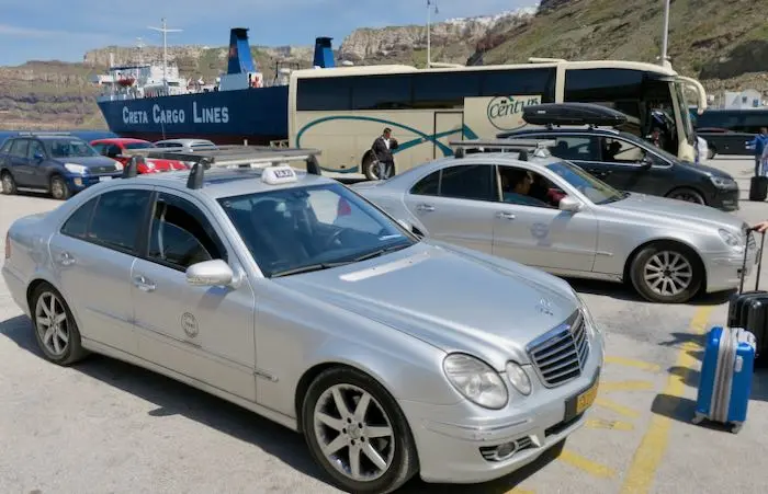 taxi santorini - Cómo se sube a Santorini