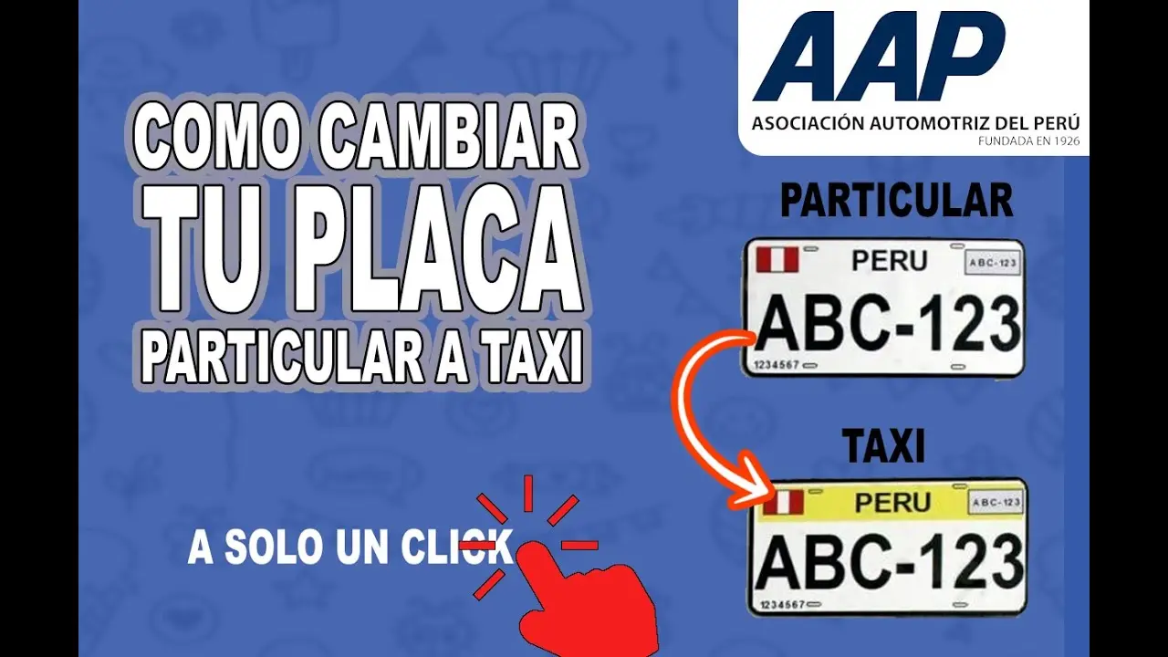 cuanto cuesta cambiar placa de taxi a particular - Cuánto cuesta el cambio de placa en Perú