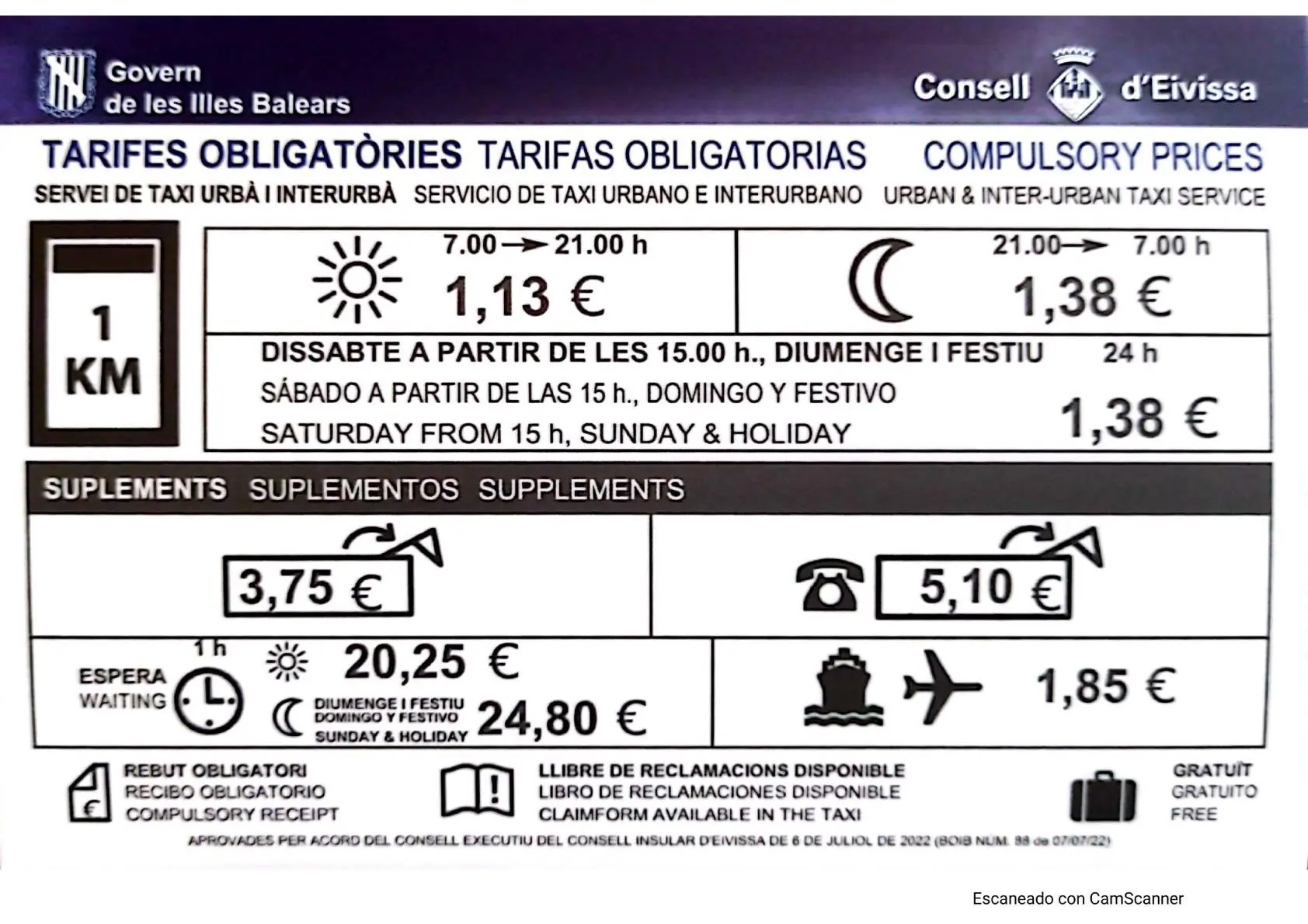 precio taxi ibiza aeropuerto - Cuánto cuesta un taxi de San Antonio al aeropuerto de Ibiza